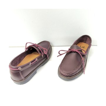 Mocasín Kalfu 2062 burdeos piel hombre | Josefina Cerrato