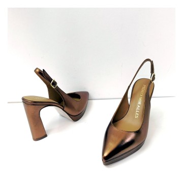 Pedro Miralles Rena 18760-03 bronce | Zapato destalonado tacón