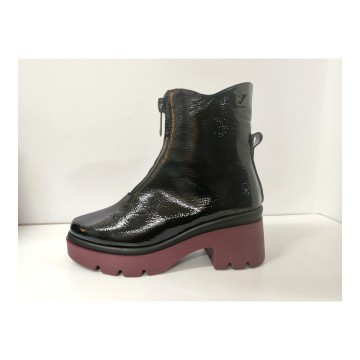 Botín charol negro Ezzio 55076 | Tacón 6 cm · Cremallera