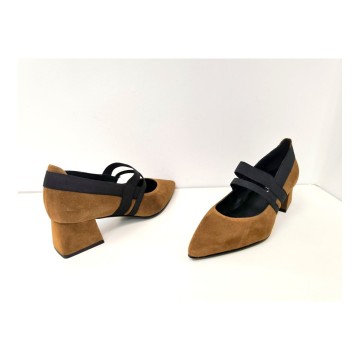 Dibia 55545 Zapato Ante Tabaco Tacón 5 cm