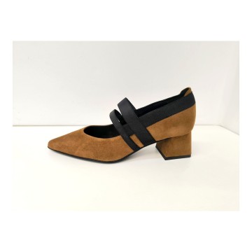 Dibia 55545 Zapato Ante Tabaco Tacón 5 cm
