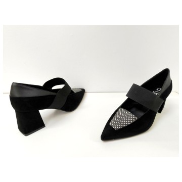 Zapato Dibia 55578 Ante Negro Tacón 6 cm | Josefina Cerrato**