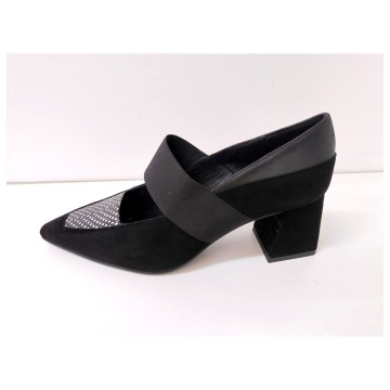 Zapato Dibia 55578 Ante Negro Tacón 6 cm | Josefina Cerrato**