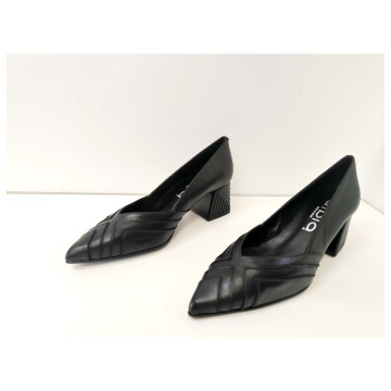 Zapato Dibia 55575 Piel Negro Tacón 6 cm | Josefina Cerrato