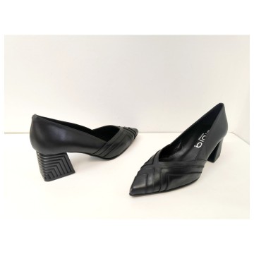 Zapato Dibia 55575 Piel Negro Tacón 6 cm | Josefina Cerrato