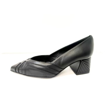 Zapato Dibia 55575 Piel Negro Tacón 6 cm | Josefina Cerrato