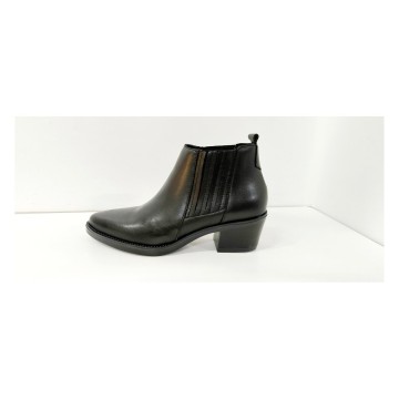 Botín cowboy piel negra Viguera 8020 | Tacón 5 cm