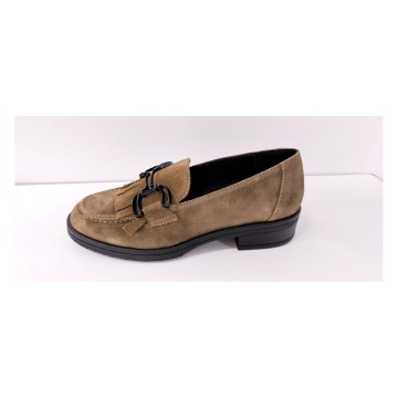 Mocasín serraje taupe Viguera 8386 | Mujer