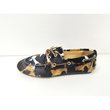 Castellano Aiko Náutico Mujer Animal Print de Piel