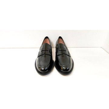 Mocasín Mujer Castellano Piel Antic Negro | Hecho en España