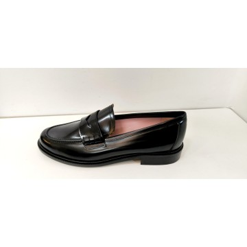 Mocasín Mujer Castellano Piel Antic Negro | Hecho en España