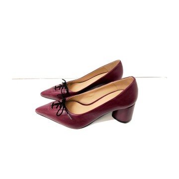 Zapato Dansi 8060 Burdeos de Piel | Tacón 6 cm