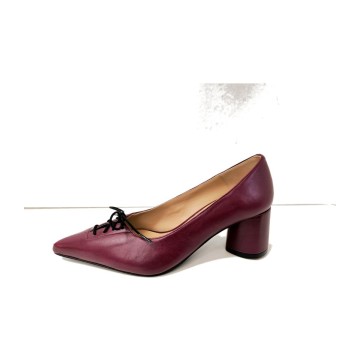 Zapato Dansi 8060 Burdeos de Piel | Tacón 6 cm