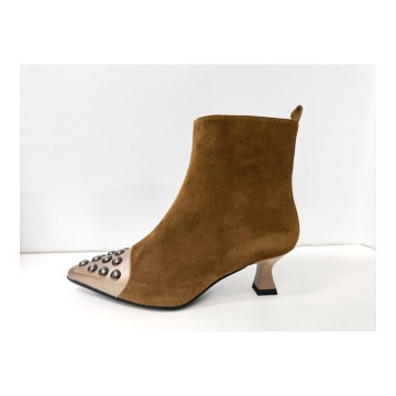 Dibia 55570 Botín Ante Camel Tacón 6 cm
