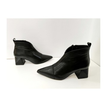 Dibia 55591 Botín Mujer Piel Negra Tacón 6 cm