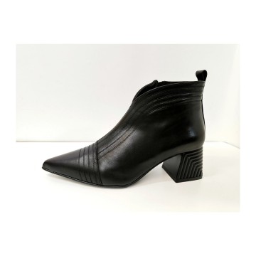 Dibia 55591 Botín Mujer Piel Negra Tacón 6 cm