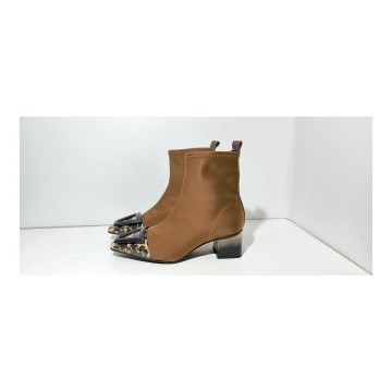Dibia 55617-2 Botín Marrón Animal Print Mujer