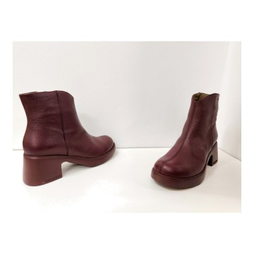 Wonders E-7125 Burdeos | Botín Mujer Piel Tacón 7 cm
