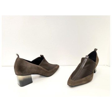 Zapato Dibia 55629 Ante Marrón Tacón 5 cm | Josefina Cerrato