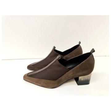Zapato Dibia 55629 Ante Marrón Tacón 5 cm | Josefina Cerrato