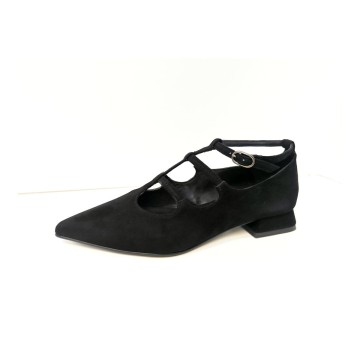 Zapato Dibia 55517 Ante Negro con Hebilla | Josefina Cerrato
