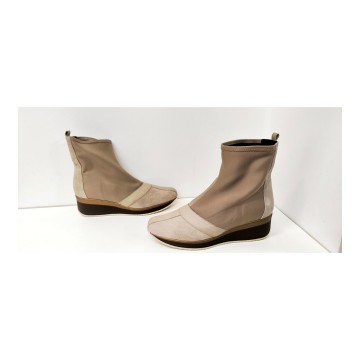 Dibia 13503 Botín Taupe Ante y Licra Cuña 5 cm