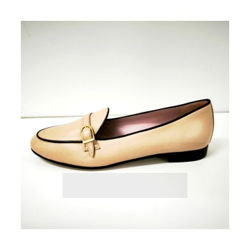 Mocasín Castellano Nervi Hebilla Beige | Zapato de piel hecho en España