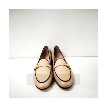 Mocasín Castellano Nervi Hebilla Beige | Zapato de piel hecho en España