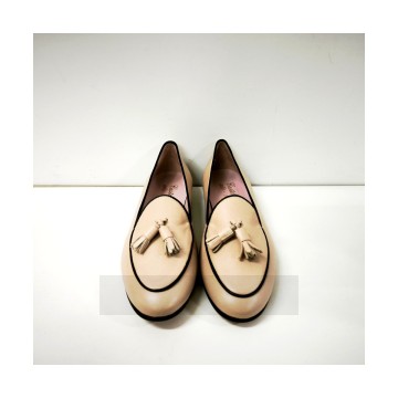 Mocasín Castellano Nervi Borlas Beige | Zapato de piel hecho en España