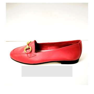 Mocasín Castellano Berti de piel roja | Hecho en España
