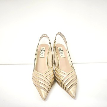 Zapato Ezzio 56580 oro envejecido tacón 10 cm | Josefina Cerrato