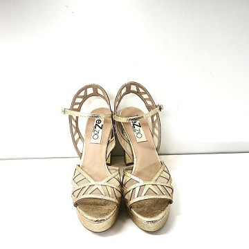 Sandalia Ezzio 56581 dorada tacón 12 cm plataforma | Josefina Cerrato