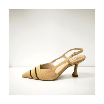 Salón Dibia 14010 ante camel tacón 8 cm | Josefina Cerrato