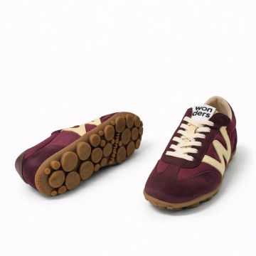 Zapatilla Wonders AP-2101 burdeos mujer | Deportiva cómoda
