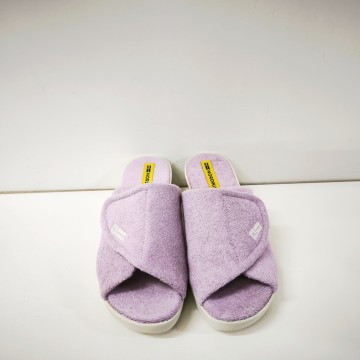 Nordikas Mujer Malva | Zapatilla Felpa con Velcro 5 cm