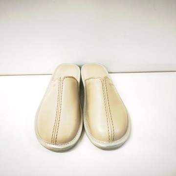 Nordikas 9327 Beige Mujer | Zapatilla Piel Cuña 2 cm