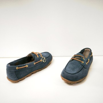 Mocasín Wonders Nysa 04 azul marino | Serraje + MemoryGel | Josefina Cerrato
