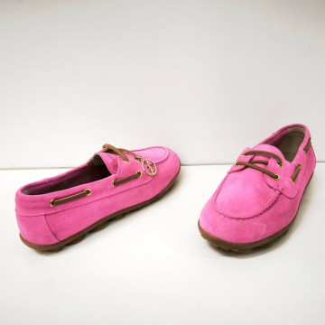 Mocasín Wonders Nysa 04 fucsia | Serraje + MemoryGel | Josefina Cerrato