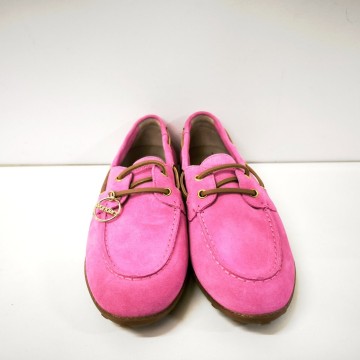 Mocasín Wonders Nysa 04 fucsia | Serraje + MemoryGel | Josefina Cerrato