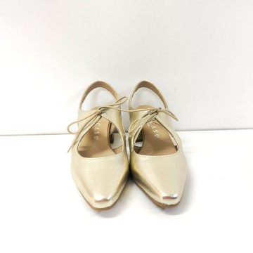 Zapato Dchicas oro tacón cómodo 4892 | Josefina Cerrato