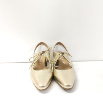 Zapato Dchicas oro tacón cómodo 4892 | Josefina Cerrato