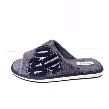 Vulladi 8569 Zapatilla Casa Hombre Felpa Gris Ligera