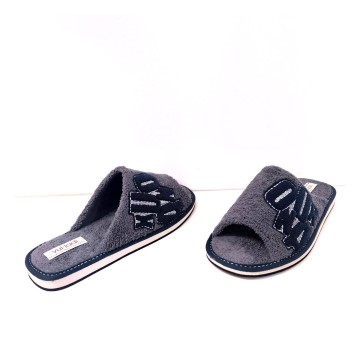 Vulladi 8569 Zapatilla Casa Hombre Felpa Gris Ligera
