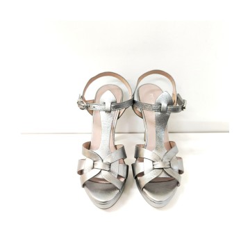 Sandalia Pedro Miralles COPENHAGUE 17400 acero | Tacón alto elegante