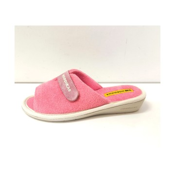 Zapatillas Nordikas 7307 coral con velcro | Comodidad total
