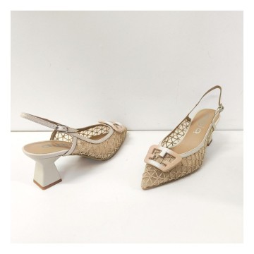 Dibia 56064 beige nude | Zapato piel tacón 6 cm
