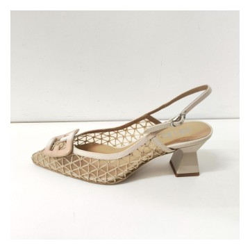 Dibia 56064 beige nude | Zapato piel tacón 6 cm