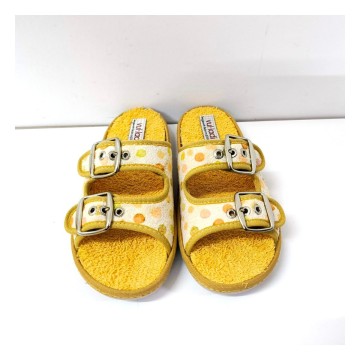 Vulladi 8393 mujer | Zapatilla lunares mostaza