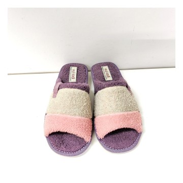 Vulladi 3071 mujer | Zapatilla casa felpa tricolor