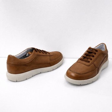 Zapato deportivo Stonefly piel marrón | Cómodo y ligero